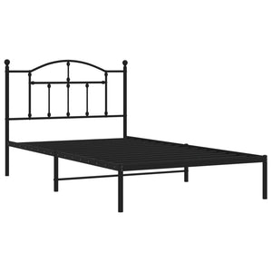 Giroletto con Testiera in Metallo Nero 107x203 cm 353435