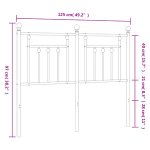 Testiera in Metallo Nero 120 cm 353568