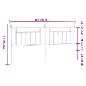 Testiera in Metallo Nero 193 cm 353574