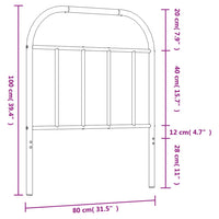 Testiera in Metallo Bianco 75 cm 353710