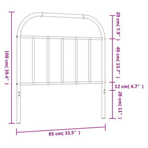 Testiera in Metallo Bianco 80 cm 353711