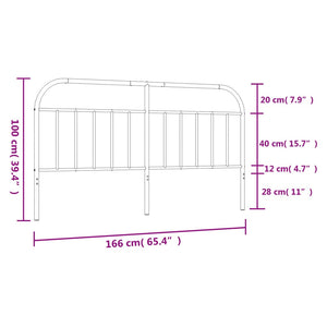 Testiera in Metallo Bianco 160 cm 353719