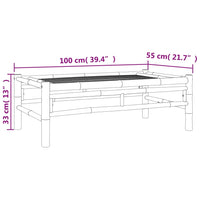 Tavolino da Giardino 100x55x33 cm in Bambù 363456