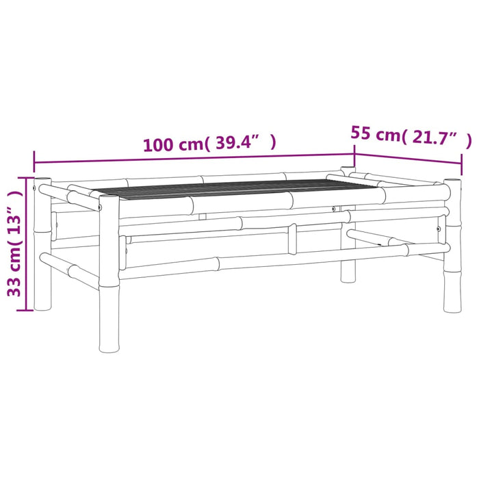 Tavolino da Giardino 100x55x33 cm in Bambù 363456