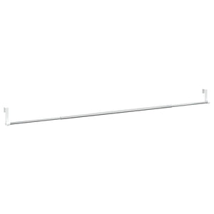 Binari per Tende 2 pz Bianco e Argento 90-135 cm Alluminio 154615