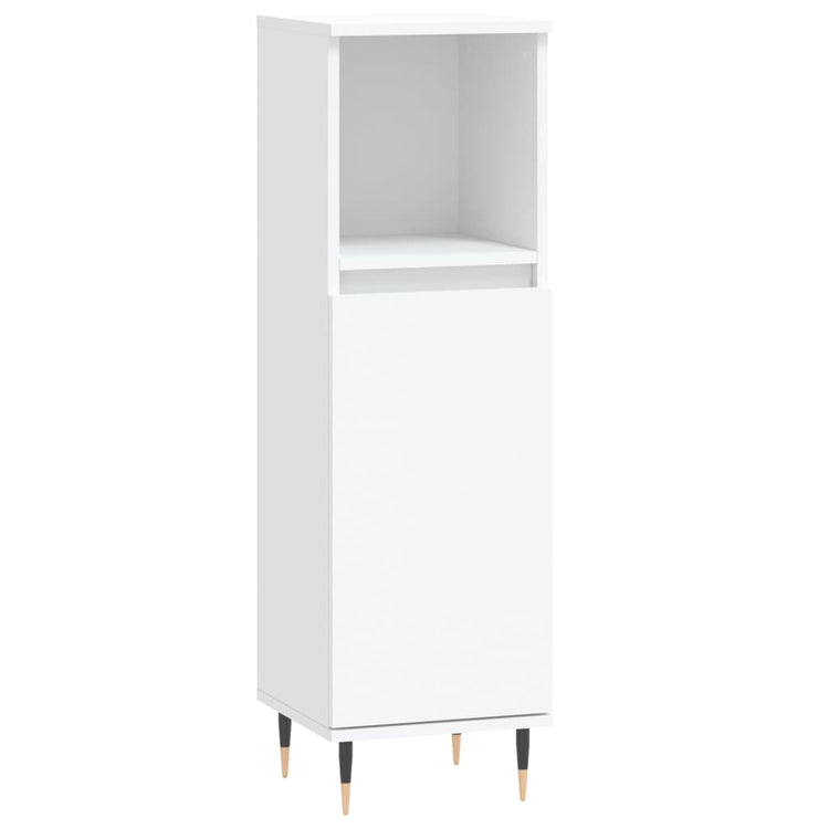 Set di Mobili da Bagno 3 pz Bianco in Legno Multistrato 3187781