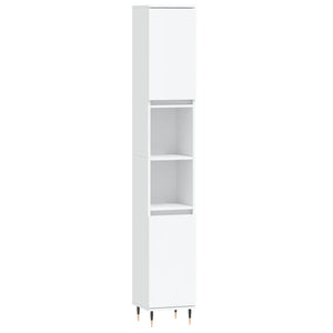 Set di Mobili da Bagno 3 pz Bianco in Legno Multistrato 3187781