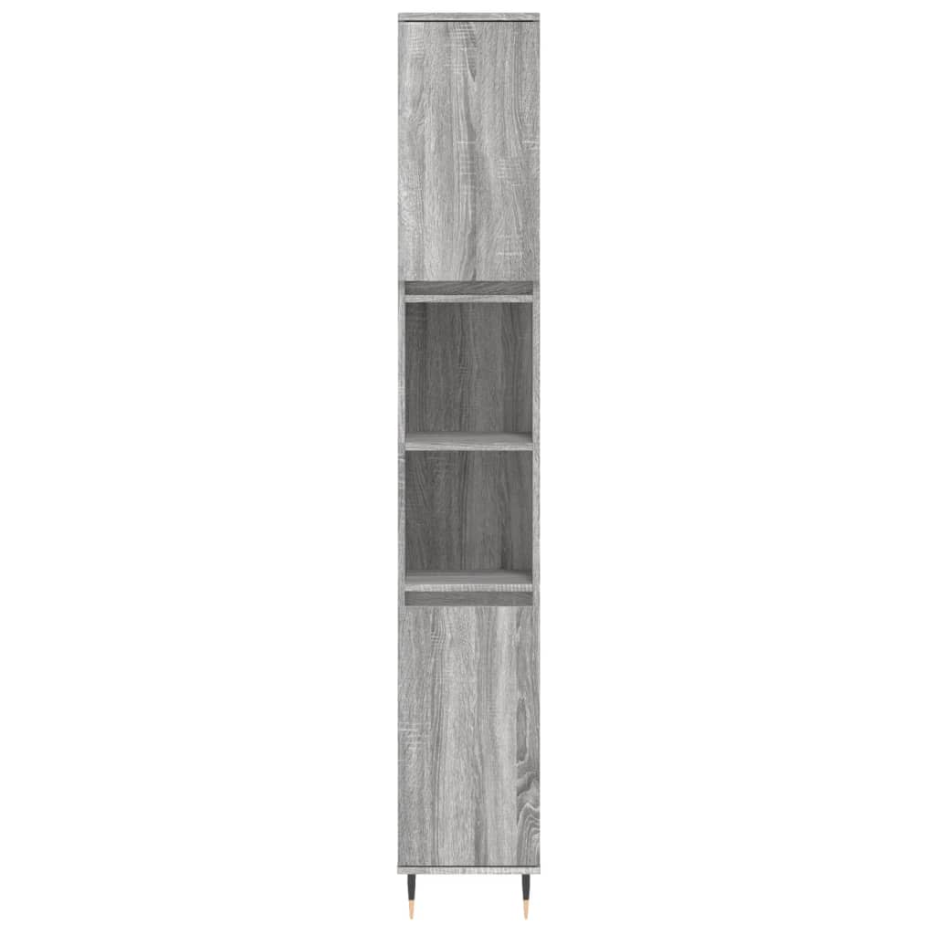 Set Mobili da Bagno 3 pz Grigio Sonoma in Legno Multistrato 3187787