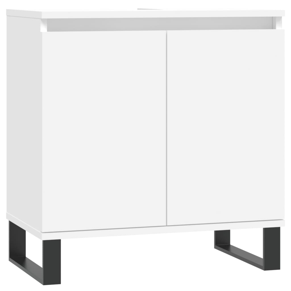 Set di Mobili da Bagno 3 pz Bianco in Legno Multistrato 3187797