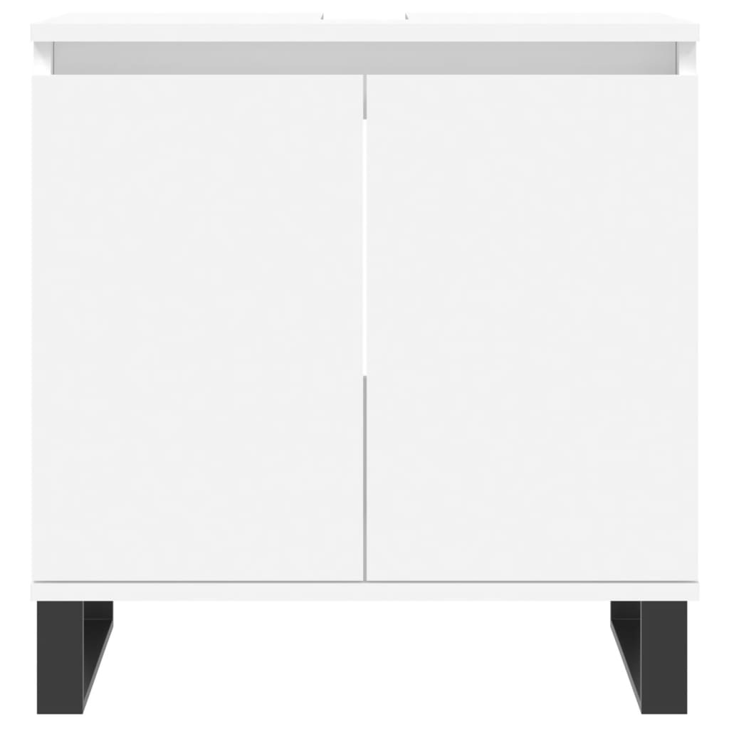 Set di Mobili da Bagno 3 pz Bianco in Legno Multistrato 3187797