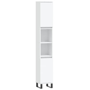 Set di Mobili da Bagno 3 pz Bianco in Legno Multistrato 3187797