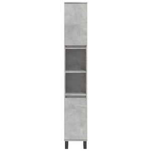 Set di Mobili da Bagno 3 pz Grigio Cemento in Legno Multistrato 3187801