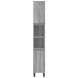 Set Mobili da Bagno 3 pz Grigio Sonoma in Legno Multistrato 3187803