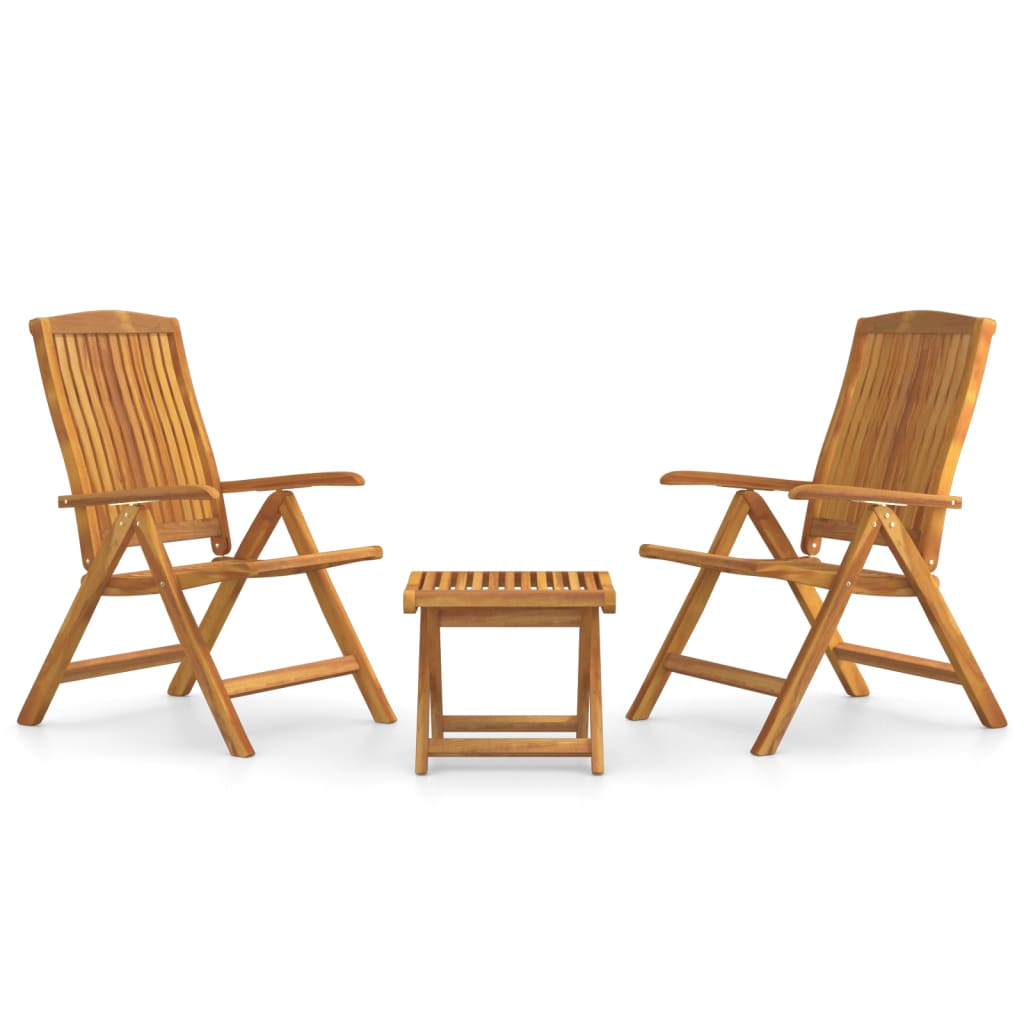 Set Salotto da Giardino 3 pz in Legno Massello di Teak 3187811