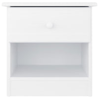 Comodino ALTA Bianco 41x35x41 cm in Legno Massello di Pinocod mxl 128570