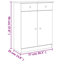 Scarpiera ALTA 77x35x96 cm in Legno Massello di Pino 353925