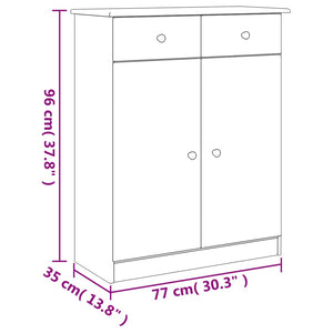 Scarpiera ALTA 77x35x96 cm in Legno Massello di Pino 353925