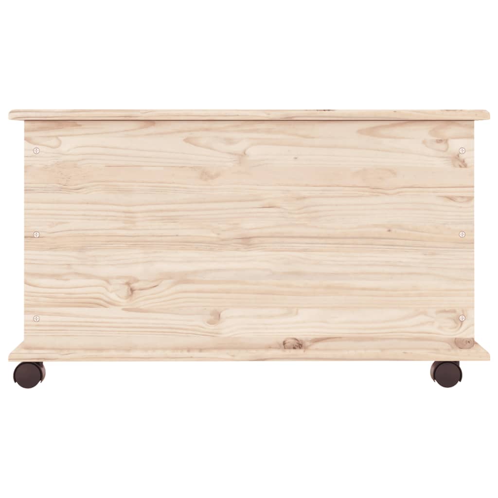 Cassapanca con Ruote ALTA 73x39,5x44 cm Legno Massello di Pino 353927