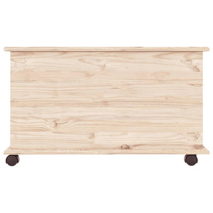 Cassapanca con Ruote ALTA 73x39,5x44 cm Legno Massello di Pino 353927