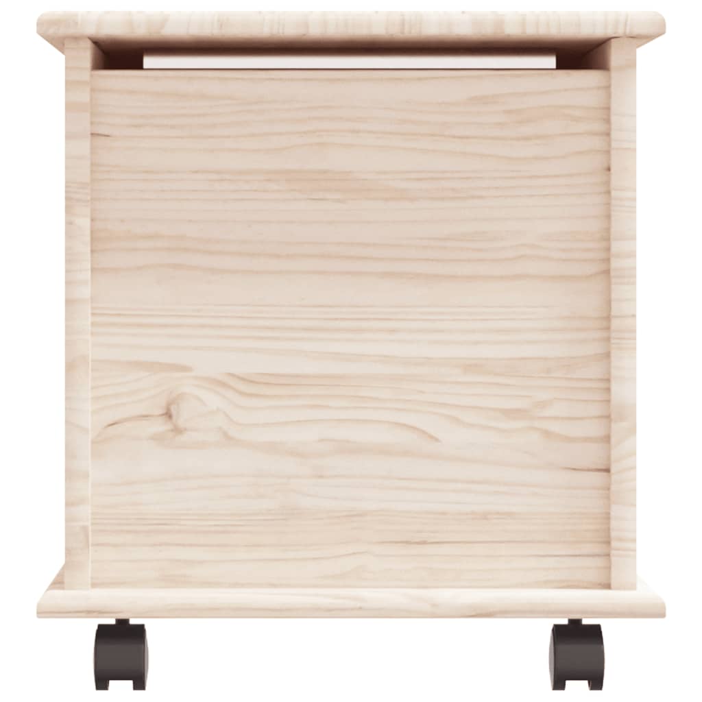 Cassapanca con Ruote ALTA 73x39,5x44 cm Legno Massello di Pino 353927