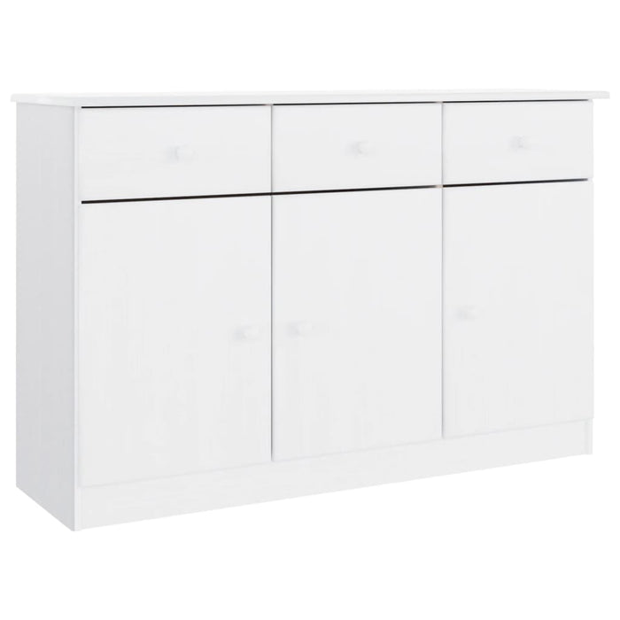 Credenza ALTA Bianca 112x35x73 cm in Legno Massello di Pinocod mxl 81878