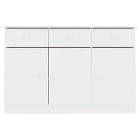 Credenza ALTA Bianca 112x35x73 cm in Legno Massello di Pino 353938