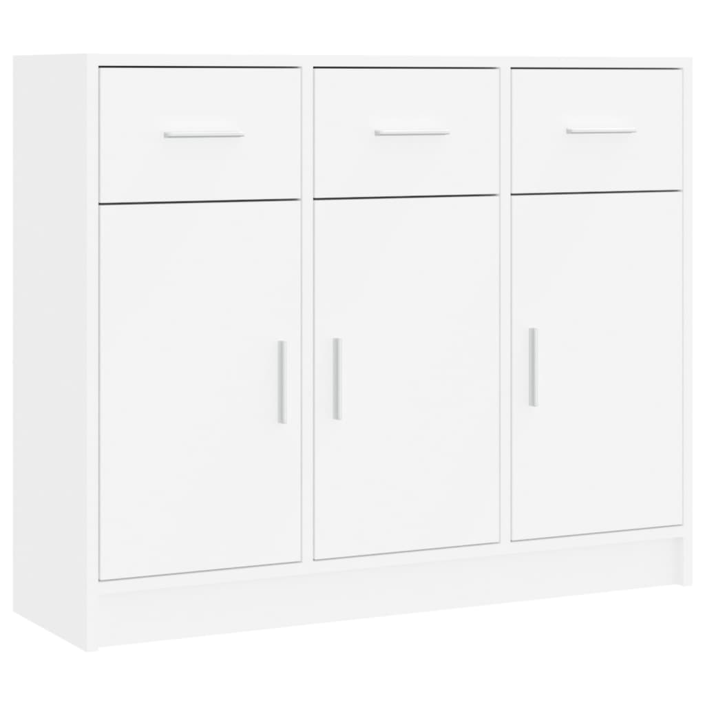 Credenza Bianca 91x28x75 cm in Legno Multistrato 823008