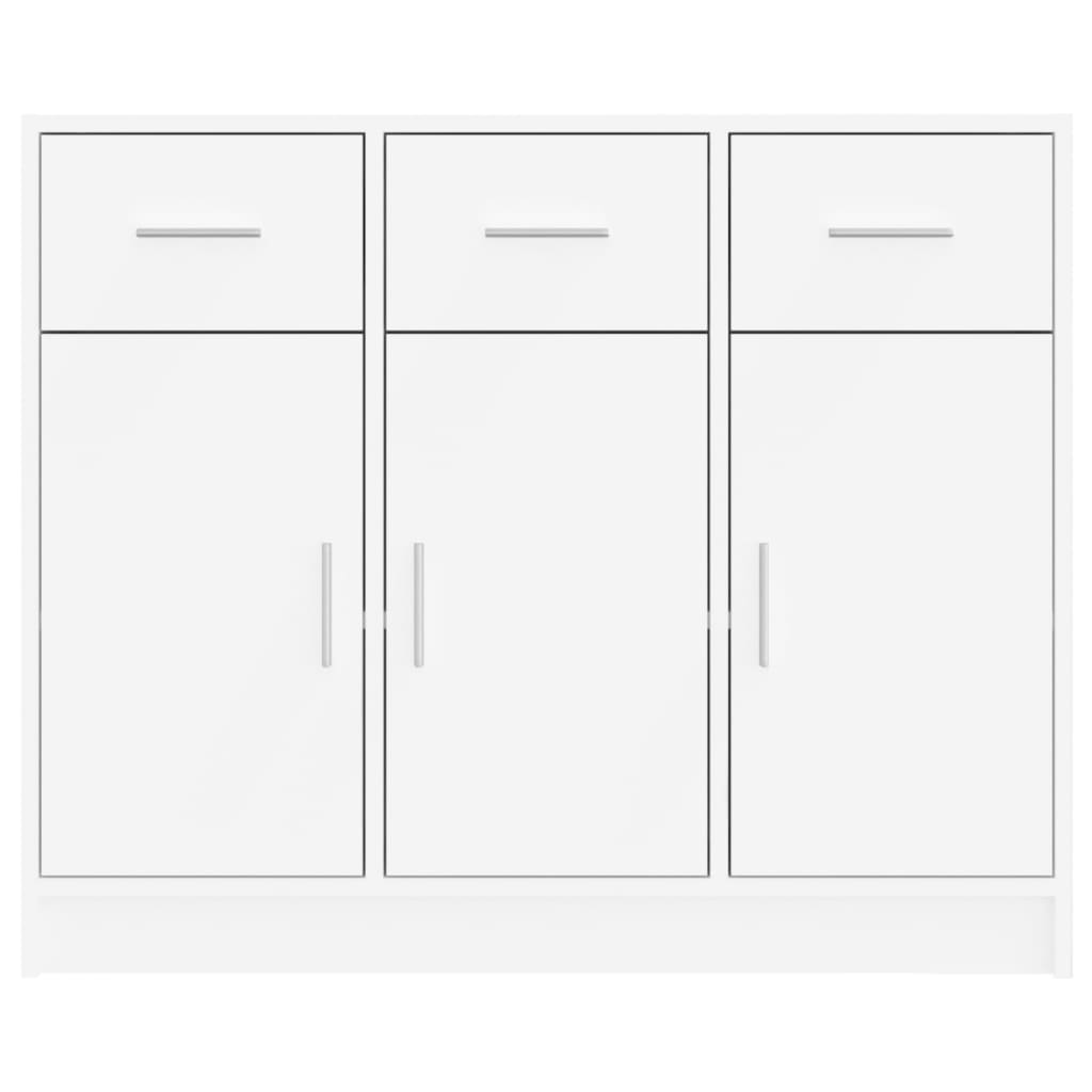 Credenza Bianca 91x28x75 cm in Legno Multistrato 823008