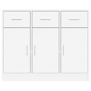 Credenza Bianca 91x28x75 cm in Legno Multistrato 823008