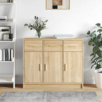 Credenza Rovere Sonoma 91x28x75 cm in Legno Multistrato 823011