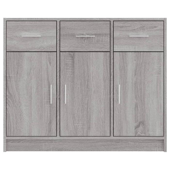 Credenza Grigio Sonoma 91x28x75 cm in Legno Multistrato 823014