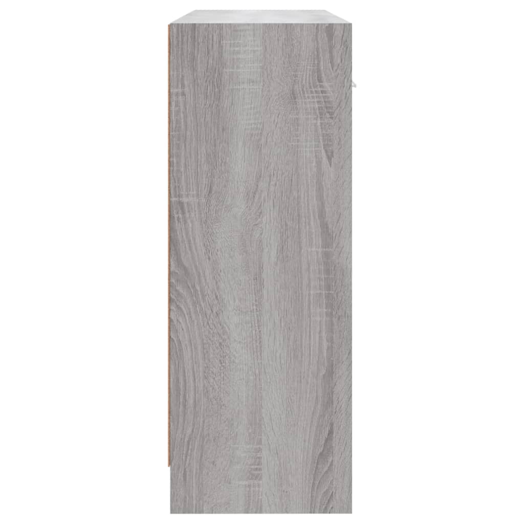 Credenza Grigio Sonoma 91x28x75 cm in Legno Multistrato 823014