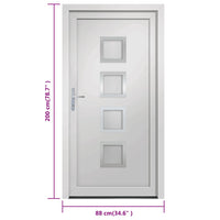 Porta Ingresso Bianca 88x200 cm in PVC 3187837