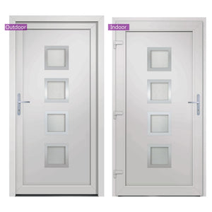 Porta Ingresso Bianca 98x200 cm in PVC 3187839