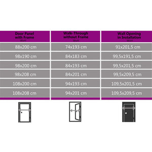 Porta Ingresso Bianca 98x200 cm in PVC 3187839