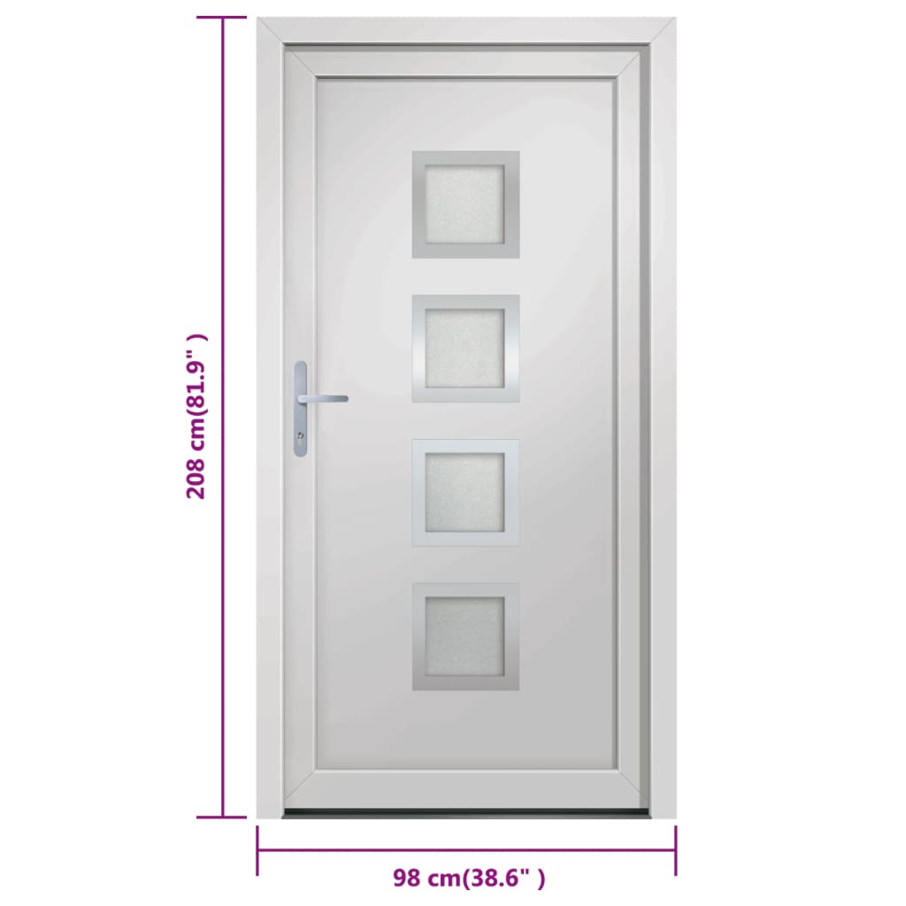 Porta Ingresso Bianca 98x208 cm in PVC 3187840