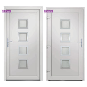 Porta Ingresso Bianca 108x208 cm in PVC 3187842