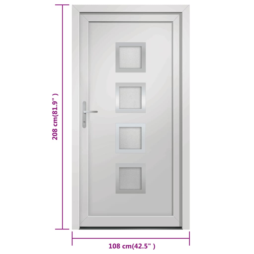 Porta Ingresso Bianca 108x208 cm in PVC 3187842