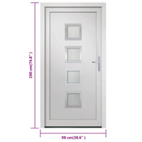 Porta Ingresso Bianca 98x190 cm in PVC 3187844