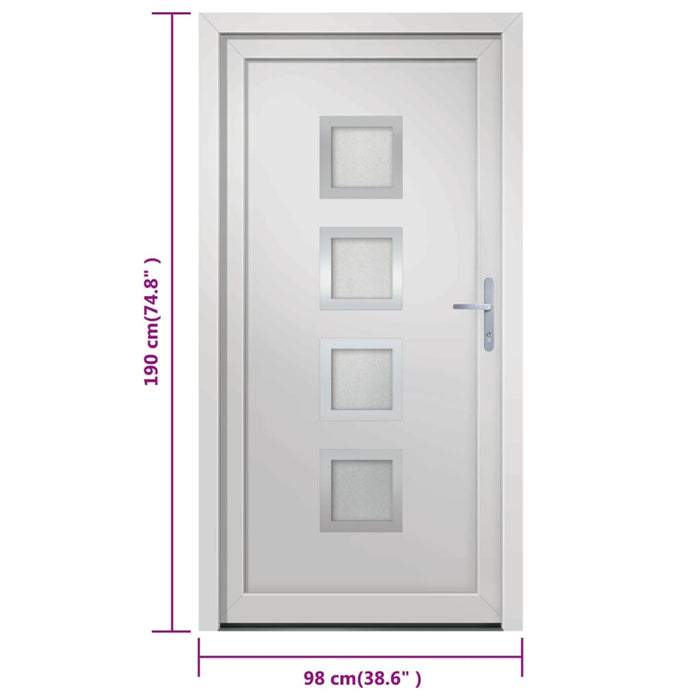 Porta Ingresso Bianca 98x190 cm in PVC 3187844