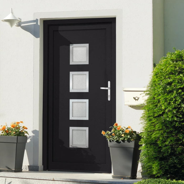 Porta Ingresso Antracite 98x208 cm in PVC 3187858