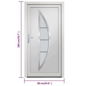 Porta Ingresso Bianca 88x200 cm in PVC 3187861