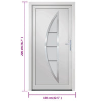 Porta Ingresso Bianca 108x200 cm in PVC 3187871