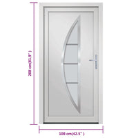 Porta Ingresso Bianca 108x208 cm in PVC 3187872