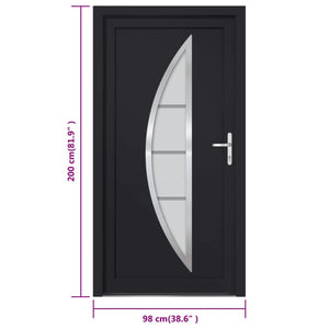 Porta Ingresso Antracite 98x200 cm in PVC 3187881