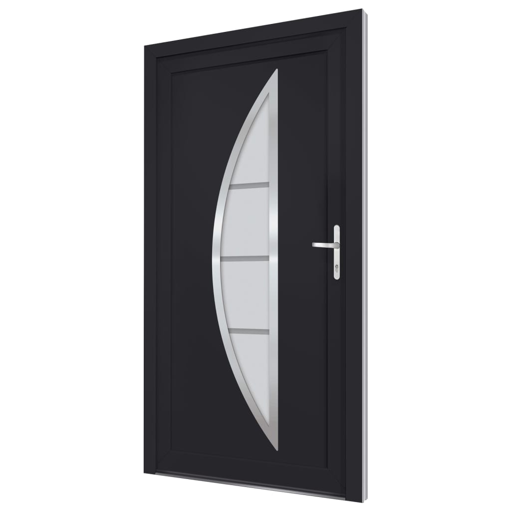 Porta Ingresso Antracite 98x208 cm in PVC 3187882