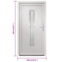 Porta Ingresso Bianca 108x200 cm in PVC 3187895