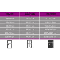 Porta Ingresso Antracite 108x200 cm in PVC 3187907