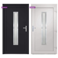 Porta Ingresso Antracite 108x208 cm in PVC 3187908