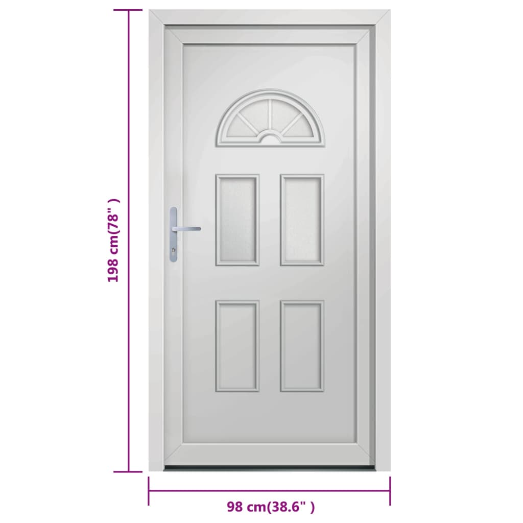 Porta Ingresso Bianca 98x198 cm in PVC 3187910